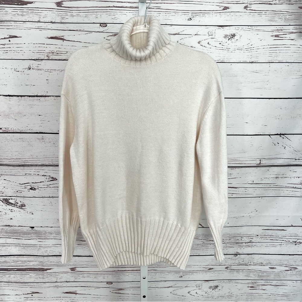 a new day Cream Oversized Turtleneck Sweater Small